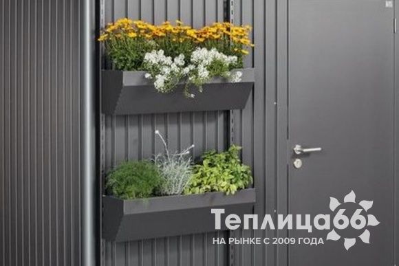 Подвесные кашпо FloraBoard, темно-серый металлик (AvantGarde, HighLine, Panorama)
